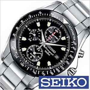 セイコー 腕時計 SEIKO 時計 クロノグラフ 海外モデル メンズ ブラック SNA487PC