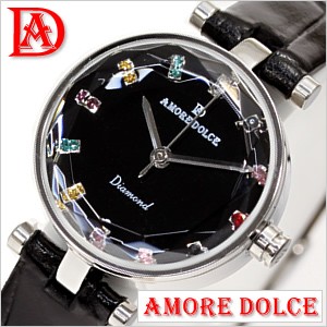 アモーレドルチェダイヤモンド腕時計 Amole Dolce時計 Diamond レディース/AD12307-SVBK