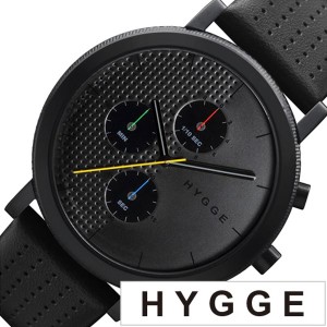 ヒュッゲ 腕時計 HYGGE 時計 ヒュッゲ 時計 HYGGE 腕時計 2204 メンズ レディース ブラック HGE020003 正規品 人気 ブランド 防水 ギフト