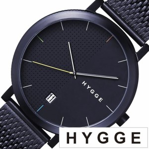 ヒュッゲ 腕時計 HYGGE 時計 ヒュッゲ 時計 HYGGE 腕時計 2203 メンズ レディース ブラック HGE020062 正規品 人気 ブランド 防水 ペアウ