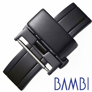 BAMBI Dバックル バンビ 腕時計用バックル 観音プッシュ式 ベルト幅:18mm対応 ユニセックス メンズ レディース Dバックル ZB010P