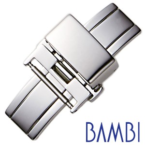 BAMBI Dバックル バンビ 腕時計用バックル 観音プッシュ式 ベルト幅:16mm対応 ユニセックス メンズ レディース Dバックル ZS010N