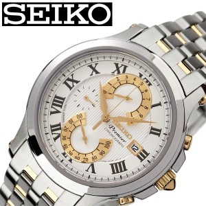 セイコー 腕時計 SEIKO 時計 プルミエ Premier メンズ ゴールド ホワイト SPC068P1 