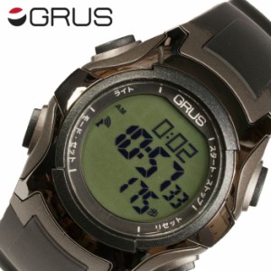 グルス 腕時計 GRUS 時計 ウォーキング電波ウォッチ ユニセックス メンズ レディース 液晶 GRS005-01  