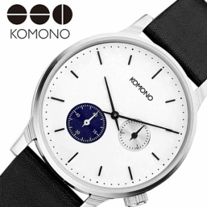 コモノ 腕時計 KOMONO 時計 ウィンストン ダブル サブス WINSTON DOUBLE SUBS レディース ホワイト KOM-W3051 