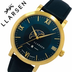 エルラーセン 腕時計 LLARSEN 時計 ヒューゴ HUGO メンズ ブルー LL180GDBU 