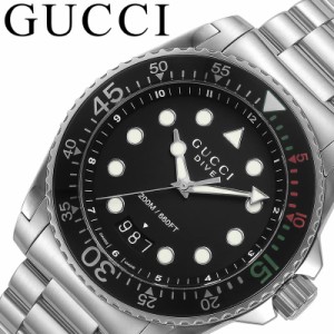 GUCCI 腕時計 グッチ 時計 ダイブ DIVE メンズ 腕時計 ブラック YA136208A [ 人気 おすすめ 高級 ブランド 大人 かっこいい メタル ベル