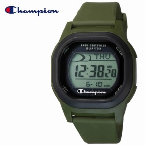 チャンピオン 腕時計 ソーラー 電波 時計 Champion デジタル シチズン CITIZEN カーキ SOLAR-TECH D00A-004VK [ 電池交換 時刻調整 不要 