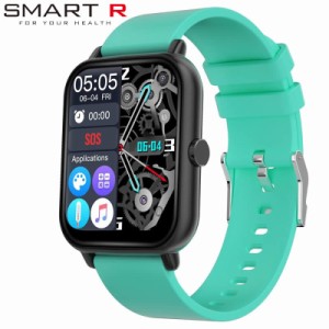スマートR 腕時計 SMART R 時計 スクエア デザイン iphone対応 Android対応 表面温度測定機能 血中酸素測定機能 通知機能 カロリー計算 