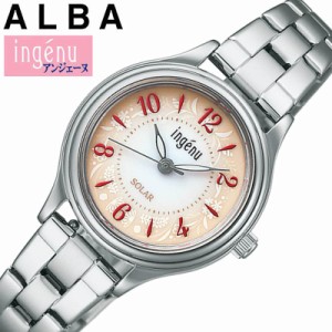 セイコー アルバ 腕時計 SEIKO ALBA 時計 アンジェーヌ ingenu レディース 腕時計 ホワイト レッドグラデーション ソーラー AHJD435 人気