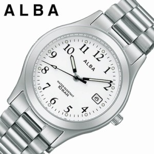 セイコー アルバ 腕時計 SEIKO ALBA 時計 メンズ 腕時計 シルバーホワイト シンプル 受験 面接 見やすい わかりやすい AQGK475 人気 おす