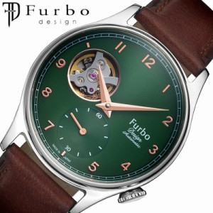 フルボ デザイン シェイブオフ 腕時計 Furbo design Shave off 時計 メンズ NF03W-GR 男性 グリーン ブラウン 機械式 自動巻き 人気 大人