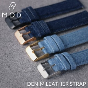 MOD DENIM LEATHER STRAP デニム レザー ストラップ 18mm 幅 腕時計 ベルト 時計 バンド ストラップ 時計ベルト 腕時計ベルト 替えベルト