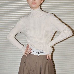 TODAYFUL トゥデイフル Flarecuffs Rib Knit フレアカフスリブニット 12320507 レディース 2023秋冬 トップス タイト 吉田怜香