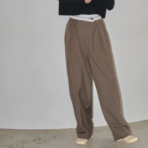 TODAYFUL トゥデイフル  Front Slanting Trousers フロントスランティングトラウザーズ 12320704 吉田怜香 2023秋冬 レディース ボトムス