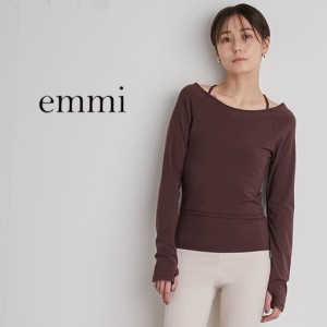 emmi yoga エミ ヨガ サステナレッチプルオーバー 14wct231206 レディース 2023春夏 吸水速乾 接触冷感 UVカット トップス ヨガウェア