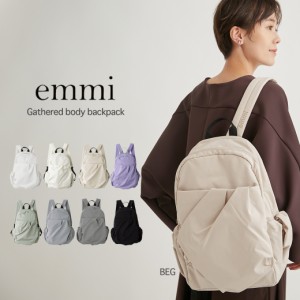 emmi atelier エミ アトリエ ギャザーボディーバックパック 13wgb231301 13wgb239304 レディース シンプル スポーツBAG ジムバッグ 撥水