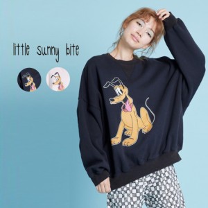 little sunny bite リトルサニーバイト Pluto sweat top  lsb-ltop-057u レディース トップス スウェット 裏起毛 Disney collection