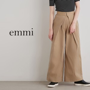 SALE50%OFF emmi atelier  エミ アトリエ  フロントタックワイドチノパンツ 13wfp232003 レディース ボトムス 2023春夏 夏コーデ