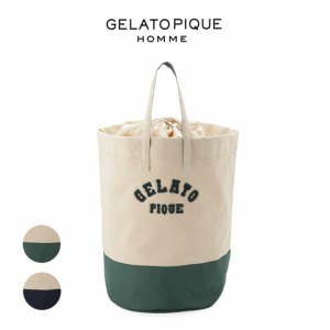 SALE50%OFF GELATO PIQUE HOMME ジェラートピケ オム カレッジロゴ刺繍ランドリーバッグ phgb232918 メンズ 2023春夏