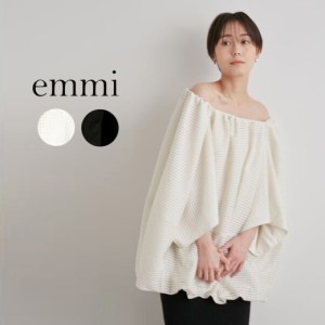 SALE40%OFF emmi atelier エミ アトリエ コットンバルーンオフショルブラウス 13wfb234006 レディース  薄手 トップス TOPS メッシュレー