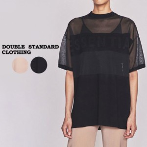 ダブルスタンダードクロージング DOUBLE STANDARD CLOTHING ESSENTIAL / シアーニットロゴTシャツ 2509020232 レディース ダブスタ