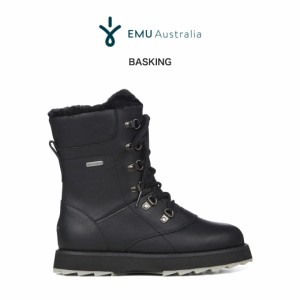 EMU Basking バスキング w12916 Australia レディース ムートンブーツ 編み上げ レースアップ 厚底 防水加工 サイドファスナー シープス