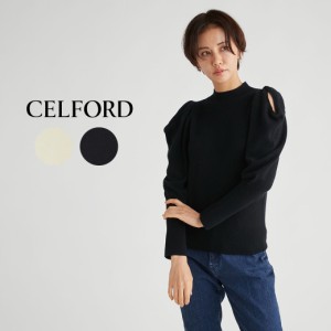 SALE50%OFF CELFORD セルフォード カシミヤ混肩スリットニットプルオーバー cwnt235001 レディース トップス メリノウール ハイネック