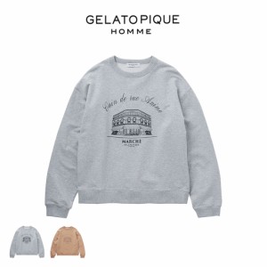 GELATO PIQUE HOMME ジェラートピケ オム 裏毛プルオーバー pmct241957 メンズ トップス 部屋着 ルームウェア パジャマ シンプル ギフト 