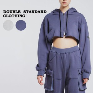 DOUBLE STANDARD CLOTHING  ESSENTIAL / クロップドジップパーカー 2508180241 レディース ダブスタ トップス ショート丈 スポーティー 