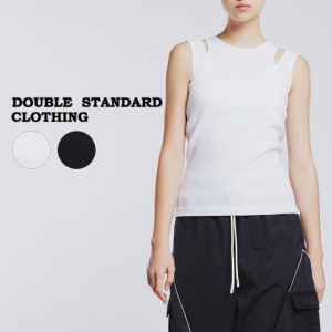 DOUBLE STANDARD CLOTHING ダブルスタンダードクロージング ESSENTIAL / レイヤードデザインリブトップス 2508250241 レディース ダブス