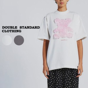 DOUBLE STANDARD CLOTHING DSC / レース刺繍ピンクベアTシャツ 0208020242 レディース ダブスタ トップス ゆったり 大人カジュアル 夏コ