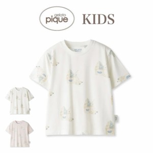 gelato pique kids キッズ COOL しろくま柄Tシャツ pkct242440 ジェラピケ 接触冷感 トップス ルームウェア パジャマ 子供服