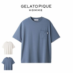 GELATO PIQUE HOMME 接触冷感 ジェラートピケロゴバックプリントTシャツ pmct242943 メンズ トップス 部屋着 ルームウェア