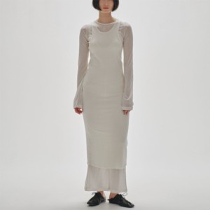 (予約)TODAYFUL Layered Sheer Dress レイヤードシアードレス 12420315(10月上旬以降入荷)ドレス レディース タイト ロングワンピ 長袖