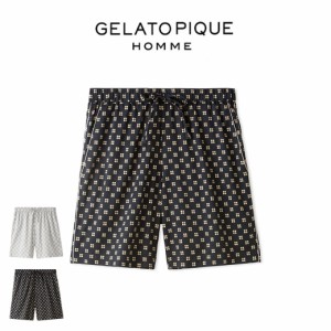 GELATO PIQUE HOMME ジェラートピケ オム クッキー総柄ハーフパンツ phfp242902 メンズ ボトムス 部屋着 ルームウェア パジャマ ゆったり