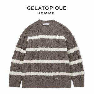 SALE30%OFF ジェラートピケ オム ベビモコアランボーダープルオーバー pmnt245056 ジェラピケ メンズ ルームウェア GELATO PIQUE HOMME