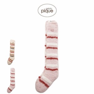 SALE30%OFF ジェラートピケ gelato pique HOLIDAY ジェラートボーダーロングソックス pwgs245618 ジェラピケ 靴下 冬 ルームソックス 冷