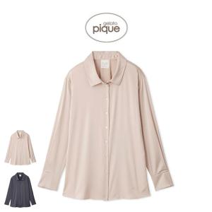 SALE30%OFF ジェラートピケ サテンシャツ pwft245308 ジェラピケ ルームウェア トップス 部屋着 レディース トップス ギフト gelato piqu