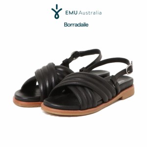 EMU Australia Borradaile クロスベルトレザーフラットサンダル w13017 レディース 靴 シューズ ソフトレザー ストラップ付き 23cm/24cm/