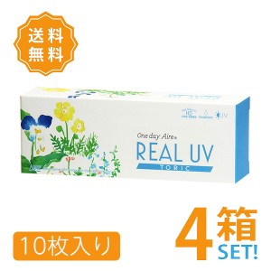 【ポスト便送料無料】ワンデーアイレリアルトーリックUV 10枚入 [4箱セット] アイレ 1日使い捨て 乱視用 サークルレンズ