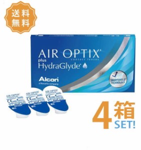 【メーカー直送 送料無料】 エアオプティクス プラス ハイドラグライド 4箱セット 1箱6枚入り 2週間交換 コンタクト【代引・同梱不可】