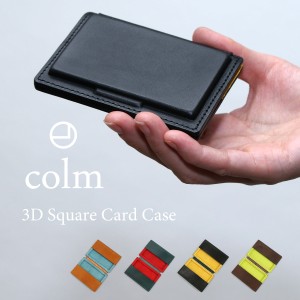 名刺入れ カードケース スリム 二つ折り マグネット 本革 ヌメ革 革絞り たつのレザー 日本製 colm コルム Card Case