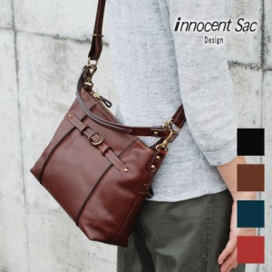 スクエア2Wayバッグ ショルダーバッグ レディース トートバッグ　姫路レザー 角底 本革 コンパクト innocent Sac イノセントサック 日本