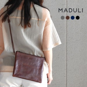 サコッシュ 横型 ミニ ショルダーバッグ MADULI レディース 本革 肩掛け 斜め掛け 首掛け バッグ レザー 牛革 マドゥリ 植物性 ベジタブ