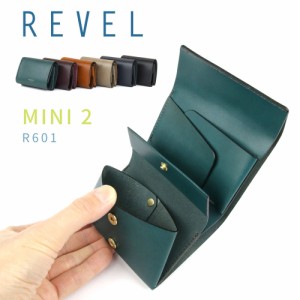 ミニ財布 ミニマルウォレット 三つ折り財布 Revel レヴェル 本革 オイルレザー 日本製 MINI2 R601 財布 メンズ 機能性 使いやすい コンパ