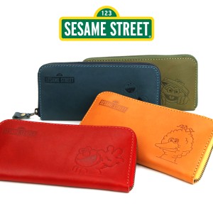 セサミストリート Sesame Street キャラクター ビックバード エルモ クッキーモンスター オスカー 財布 長財布 ラウンドファスナー ラウ