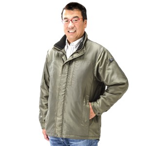 ハーフコート 大きいサイズ メンズ 中綿 撥水 紳士 冬用 背裏フリースマイクロブロックチェック あったか コート 冬衣料