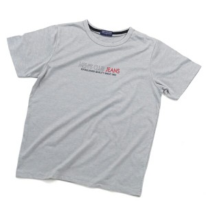 Tシャツ メンズ プリント ブランド 半袖 吸汗 速乾 加工 クルーネック キレイ系 T/C65/35