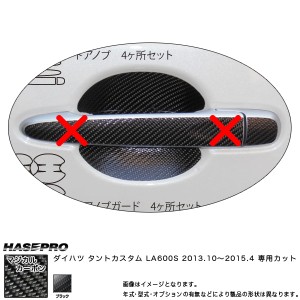 ドアノブガード マジカルカーボン ブラック タントカスタム LA600S(2013/10〜) /HASEPRO/ハセプロ：CDGD-3
